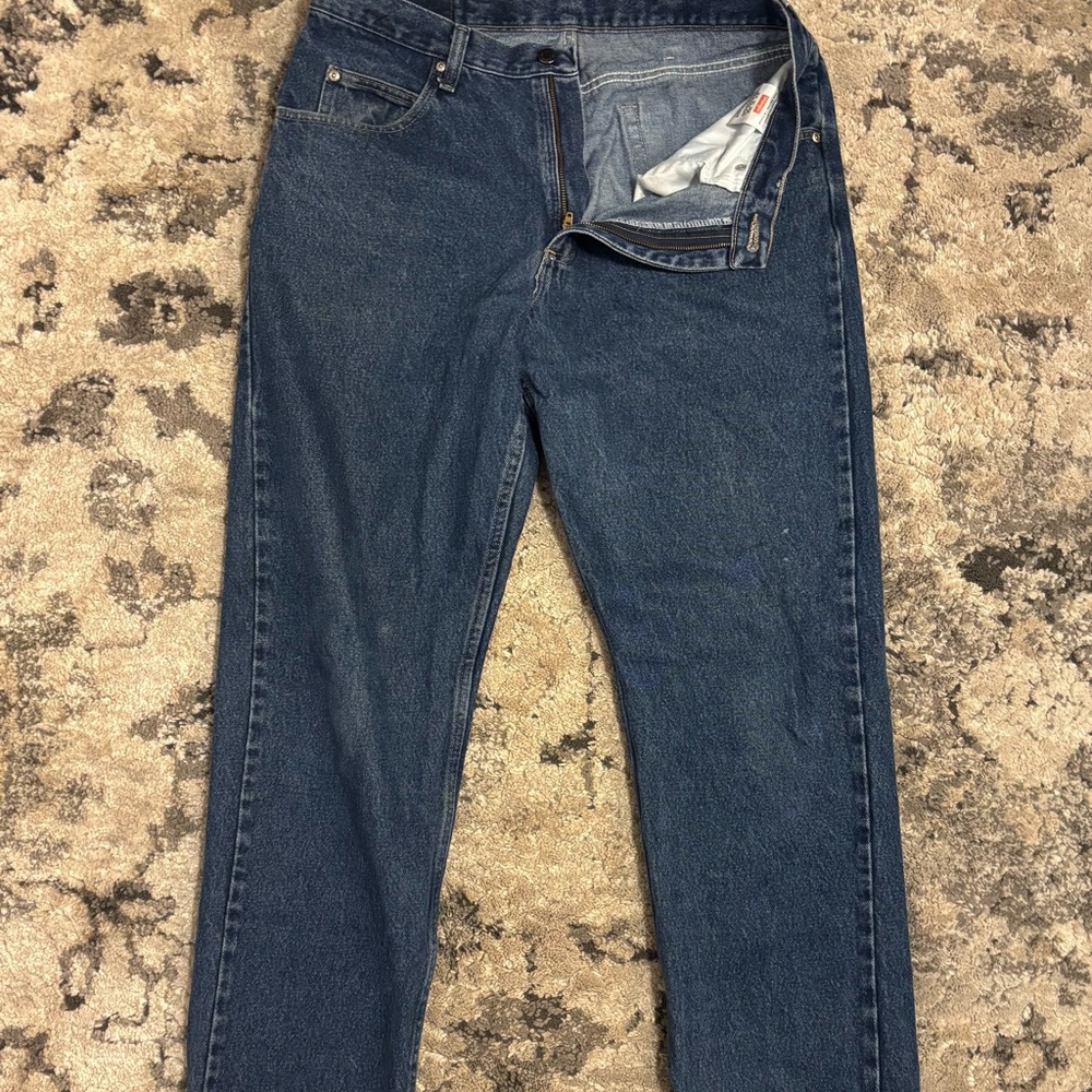 Wrangler Dark Blue Straight Jeans